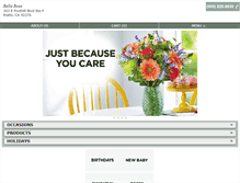 Tablet Screenshot of bellaroseflorist.com